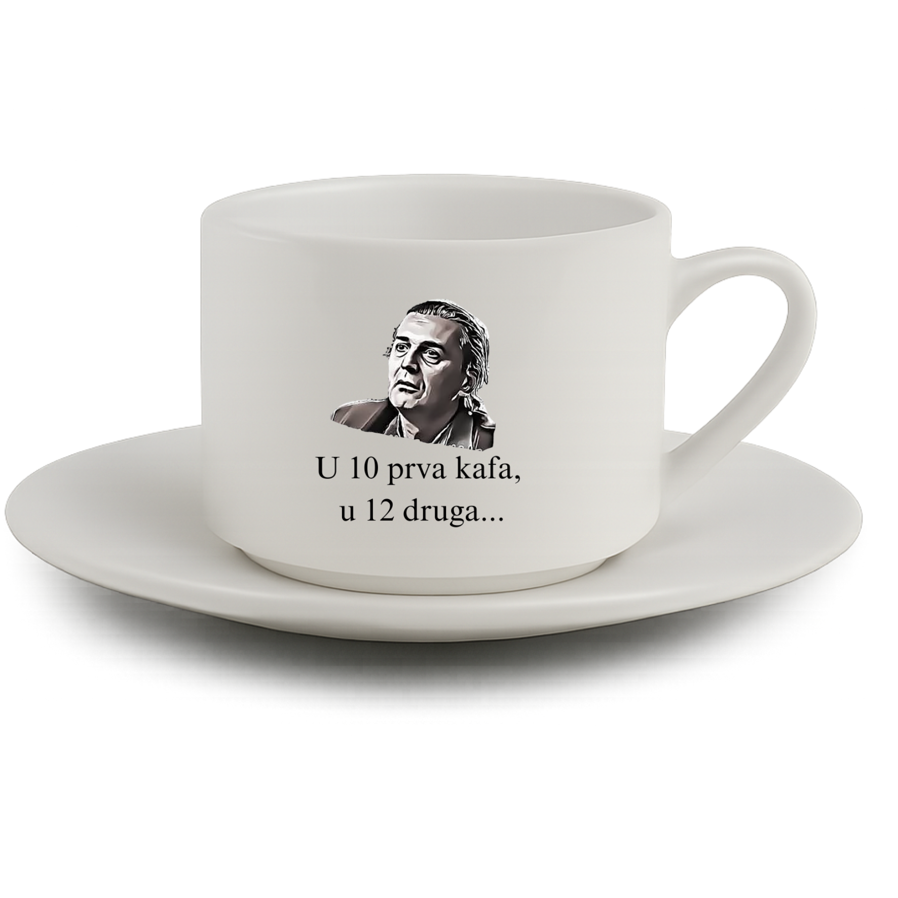 Šoljica za kafu - U 10 prva kafa , u 12 druga...