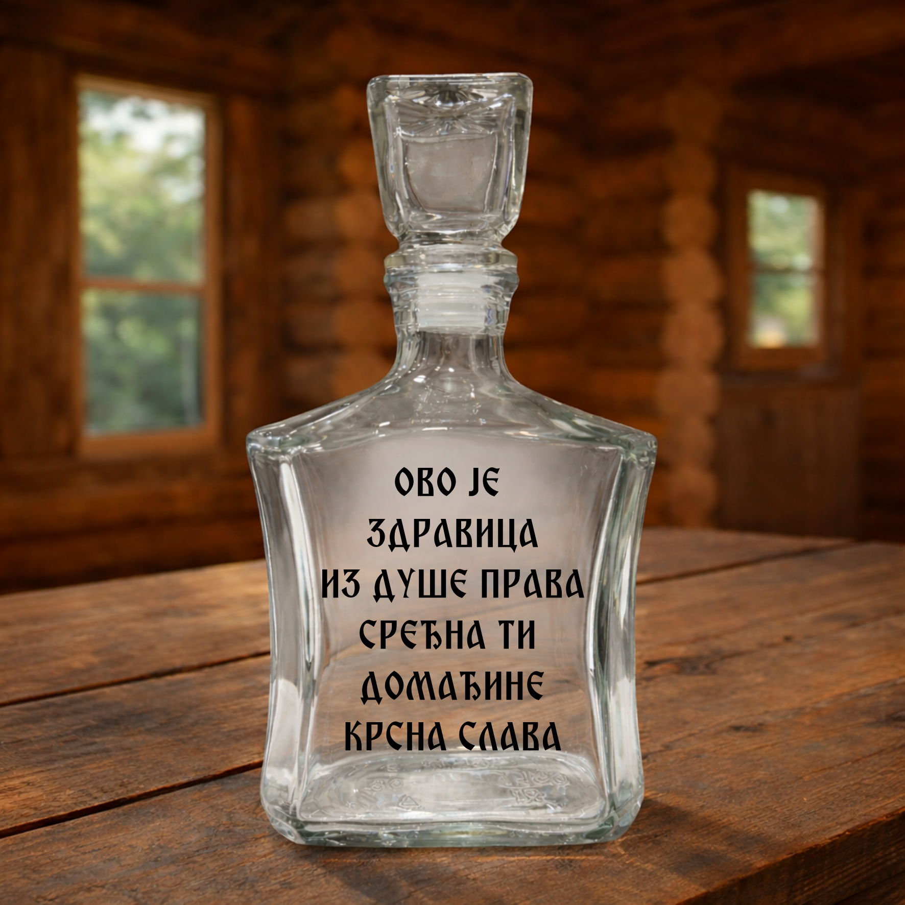 Flaša za rakiju - Ovo je zdravica iz duše prava , srećna ti domaćine krsna  slava