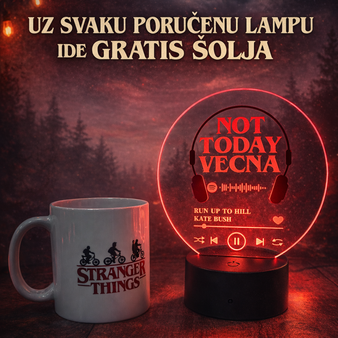 Led lampa + šolja - Stranger thinks